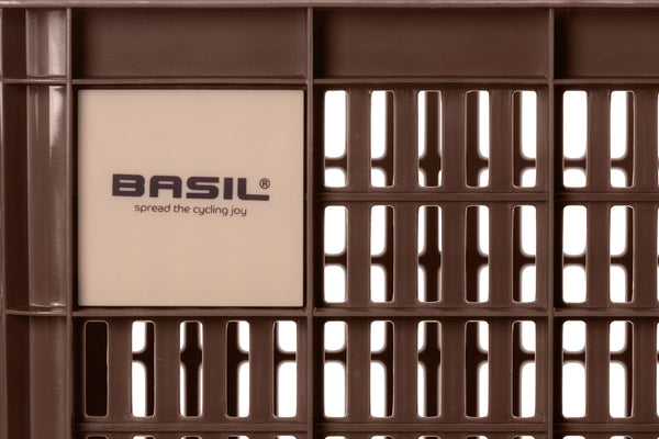 Gerecyclede fietskrat Basil Crate M 29.5 liter 35 x 45 x 25 cm - brown