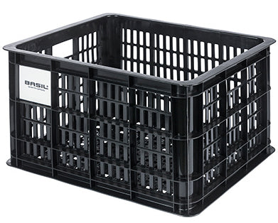 Gerecyclede fietskrat Basil Crate MIK M 29.5 liter 35 x 45 x 25 cm - black