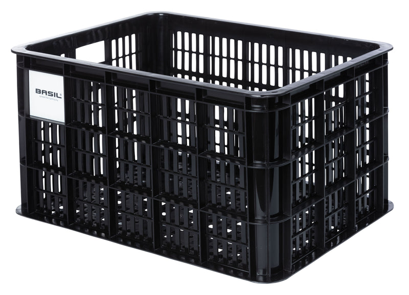 Gerecyclede fietskrat Basil Crate L 40.0 liter 39 x 49 x 26 cm - black