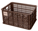 Gerecyclede fietskrat Basil Crate L 40.0 liter 39 x 49 x 26 cm - chocolate brown
