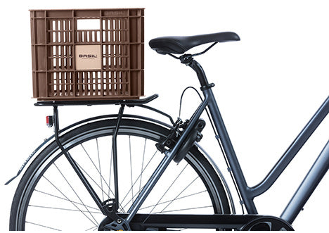 Gerecyclede fietskrat Basil Crate L 40.0 liter 39 x 49 x 26 cm - chocolate brown
