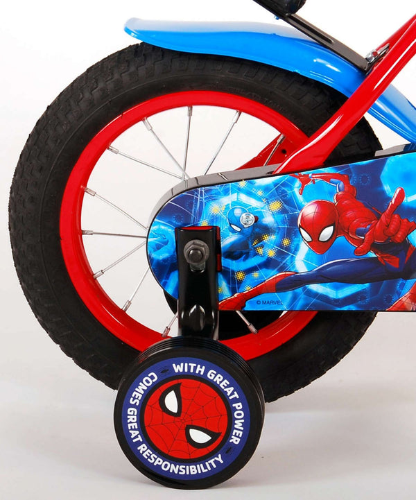 Kinderfiets 12" Spider-Man - rood/blauw