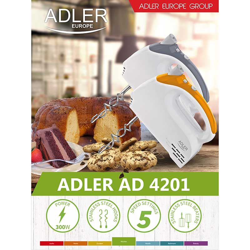 Adler AD4201 - Handmixer - grijs