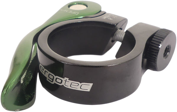 Zadelpenklem Ergotec SCQ-0100 ø31,8 mm aluminium met snelspanner - zwart/groen