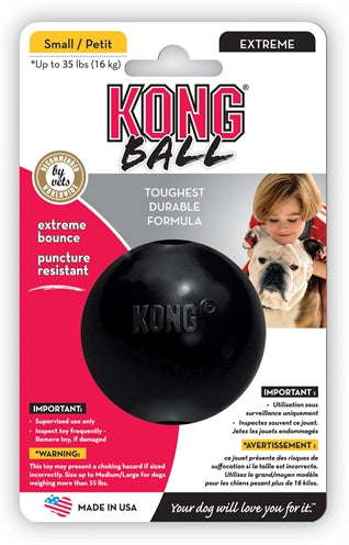 Kong Extreme Rubber Bal Zwart SMALL 6,5X6,5X6,5 CM