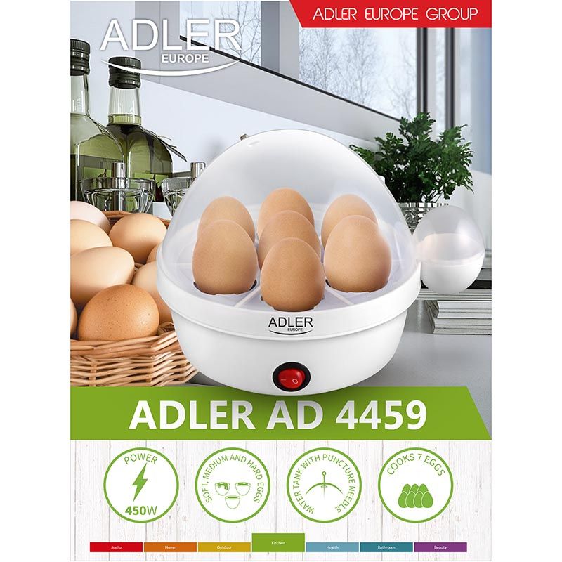 Adler AD4459 - Eierkoker - 7 eieren