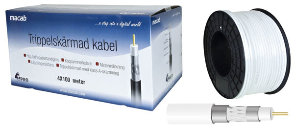 Macab F4151222 Coaxkabel Op Haspel Rg59 100 M