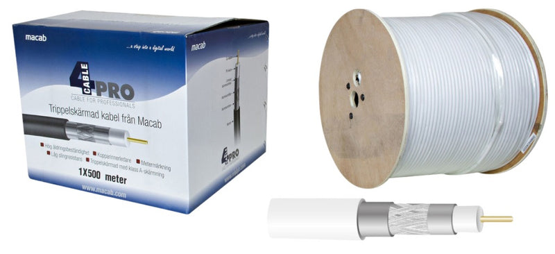 Macab F4151221 Coaxkabel Op Haspel Rg59 500 M