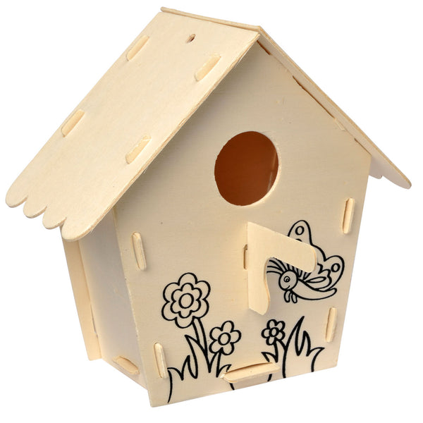 Maak je eigen Houten Vogelhuisje, variatie C
