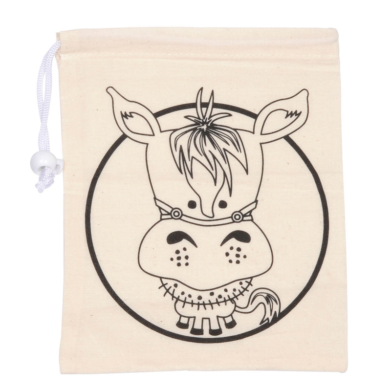 Kleur je eigen Knikkerzak Paard