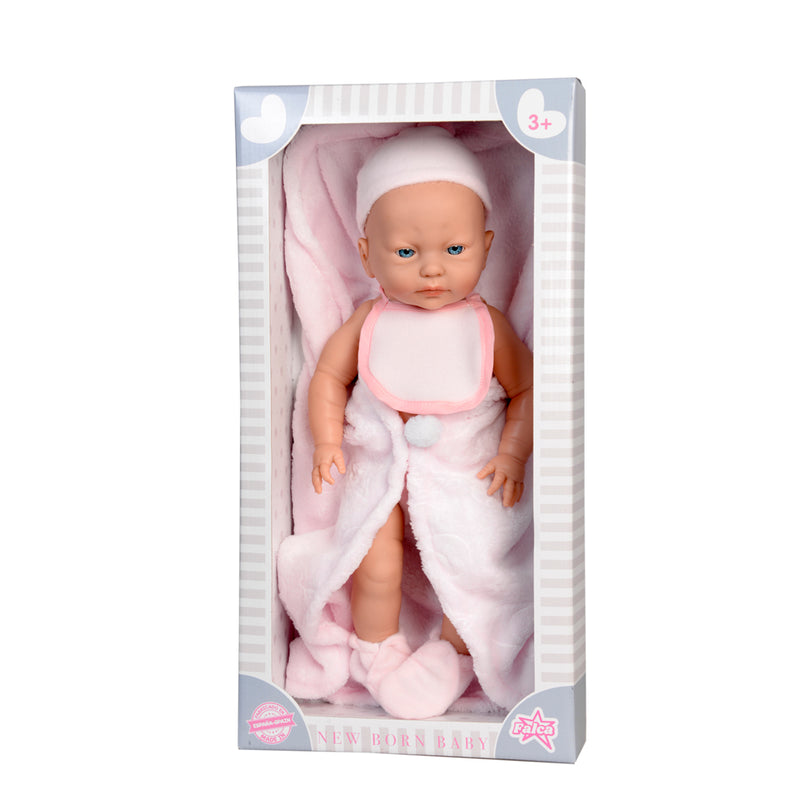 Falca New Born Babypop Meisje met Dekentje