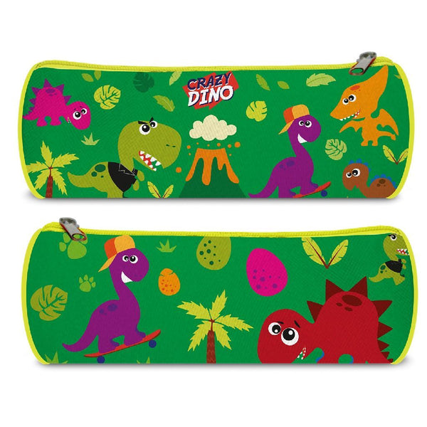 Crazy Dino Etui 22 cm Groen