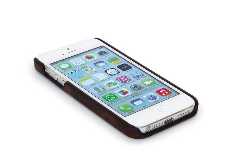 iPhone 5 Cover, kunstleer, bruin