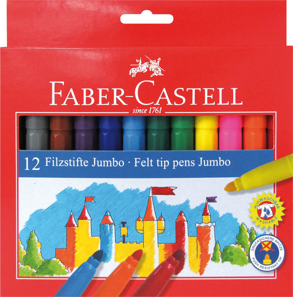 Faber Castell 12 Jumbo Viltstiften 12 Setjes