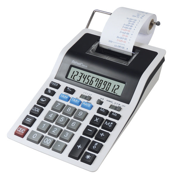Rebell RE-PDC20-WB Printcalculator PDC20 Wit/Zwart