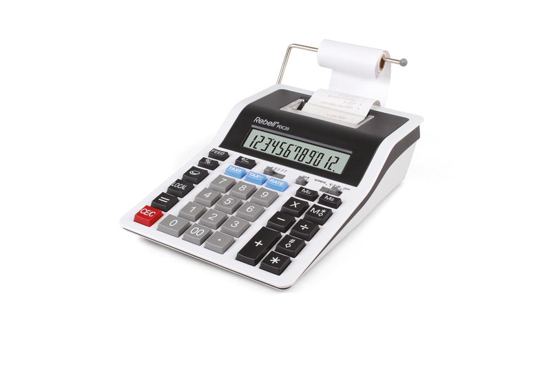 Rebell RE-PDC20-WB Printcalculator PDC20 Wit/Zwart