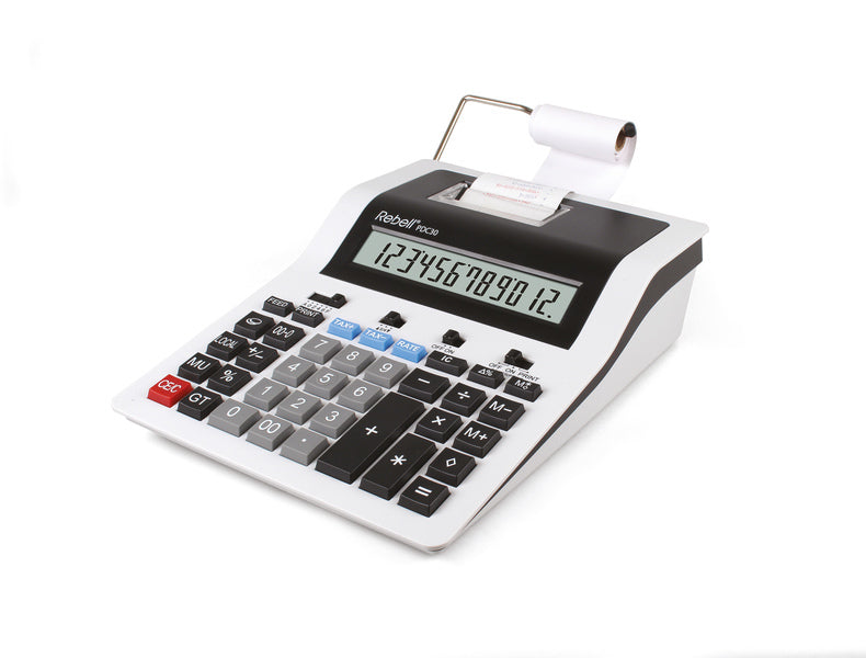 Rebell RE-PDC30-WB Printcalculator PDC30 Wit/Zwart