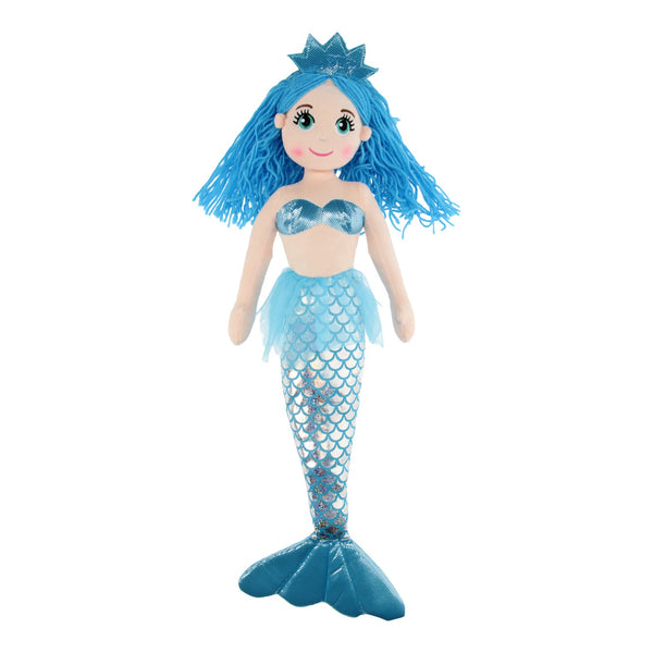 Lappenpop Zeemeermin XL, 65cm - Blauw