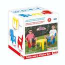 Dolu Tafel met 2 Stoelen Blauw/Rood/Geel