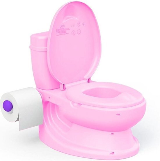 Dolu Educatief Kinder Toilet met Geluid Roze