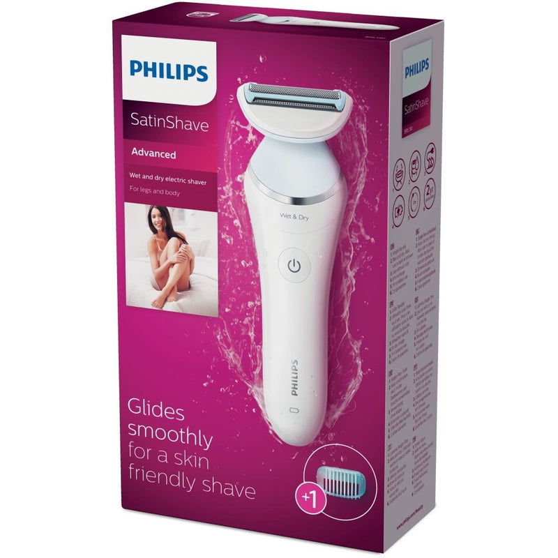 Philips BRL130/00 SatinShave Advanced-Ladyshave + Accessoire Blauw/Wit