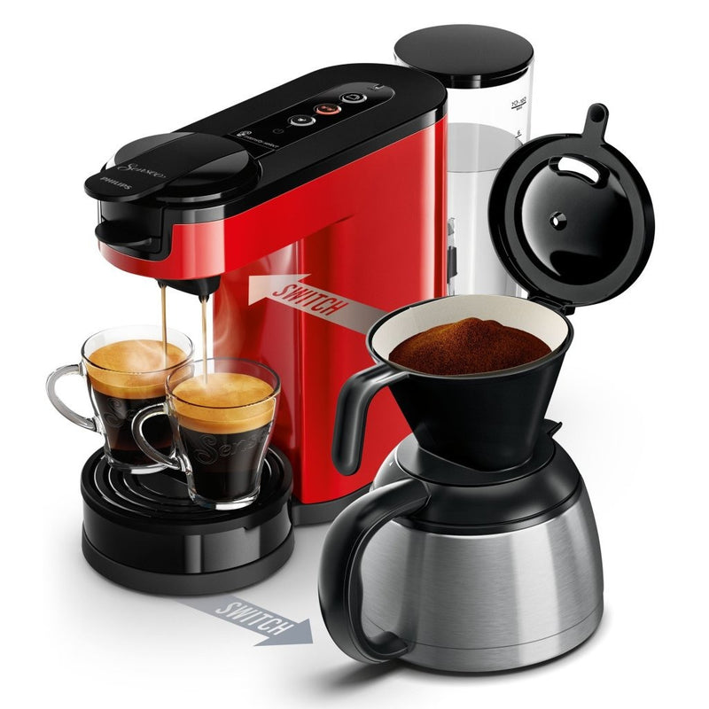 Philips HD6592/80 Senseo Switch Koffiepadmachine 1450W 1L Zwart/Rood