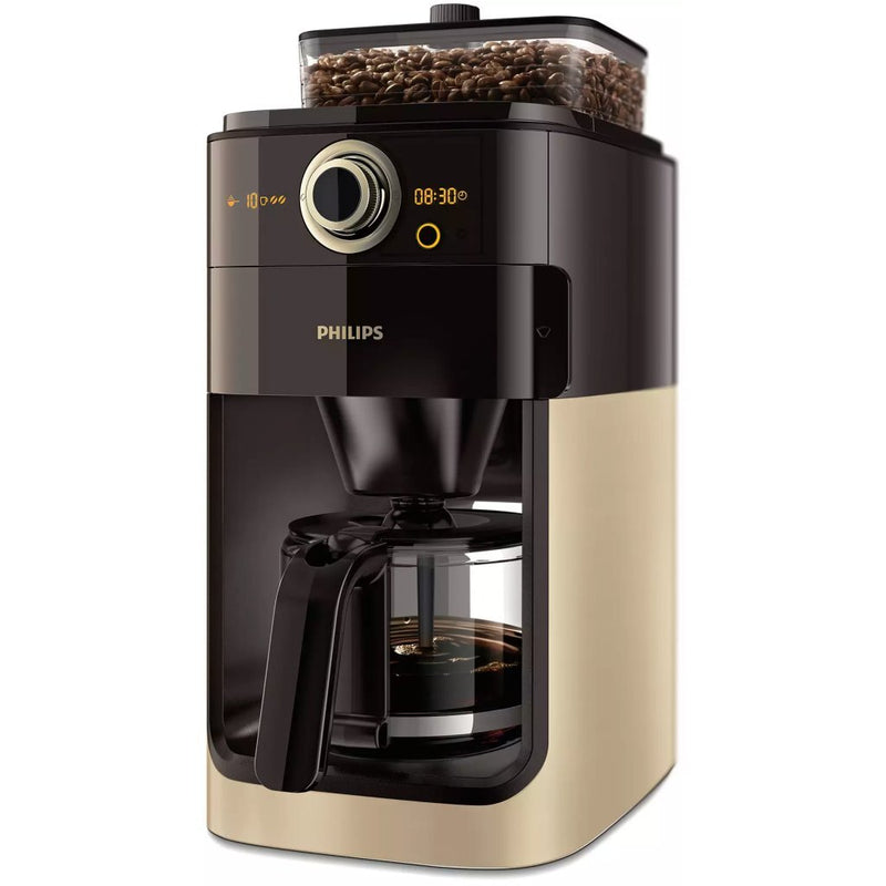 Philips HD7768/90 Grind and Brew Koffiezetapparaat Champagne/Zwart