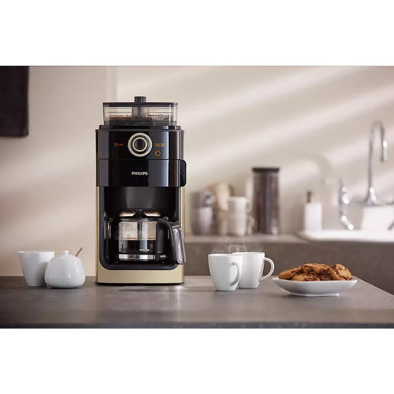 Philips HD7768/90 Grind and Brew Koffiezetapparaat Champagne/Zwart