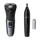 Philips S3133/57 Shaver Series 3000 Scheerapparaat + Trimmer Zwart/Blauw
