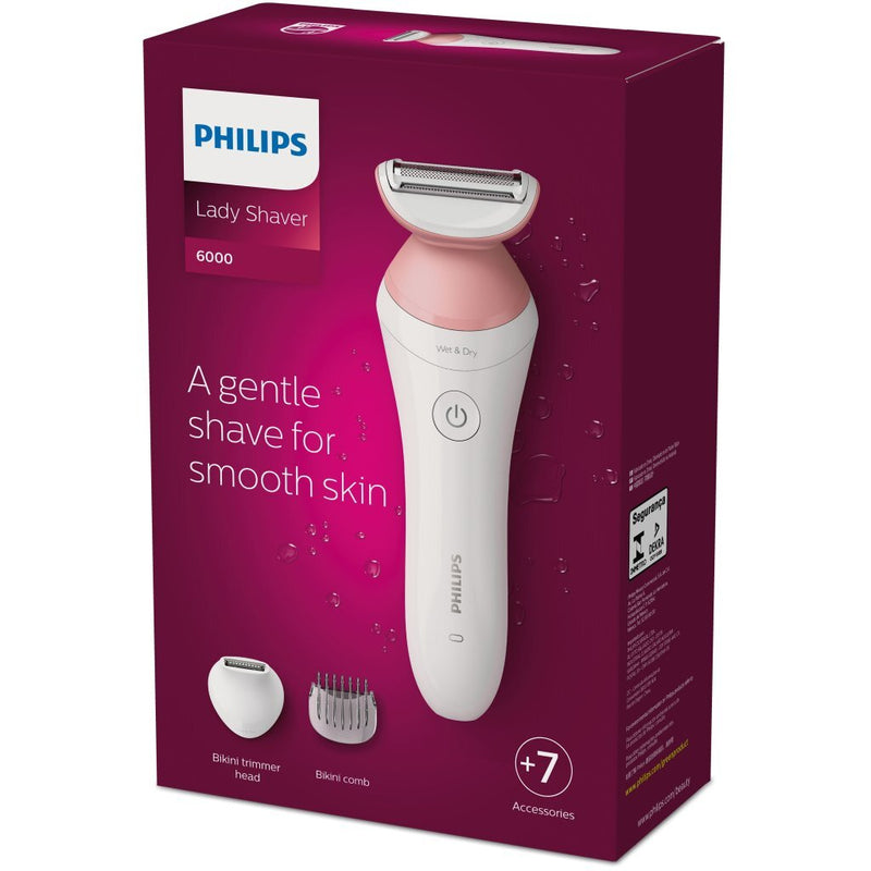 Philips BRL146/00 Lady Shaver Series 6000 Scheerapparaat Wit/Rose