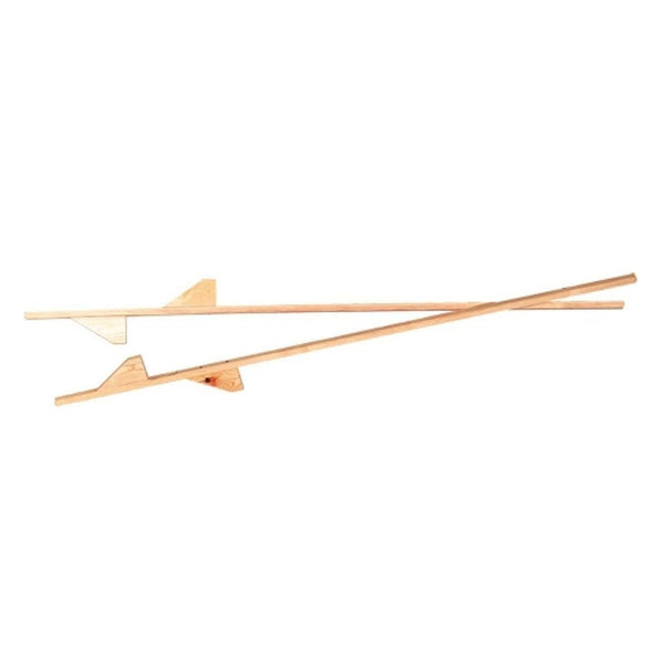 Blanke Houten Stelten 2 Hoogtes 180 cm