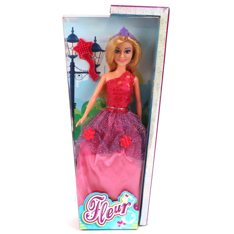 Fleur Prinses Pop met Borstel Assorti