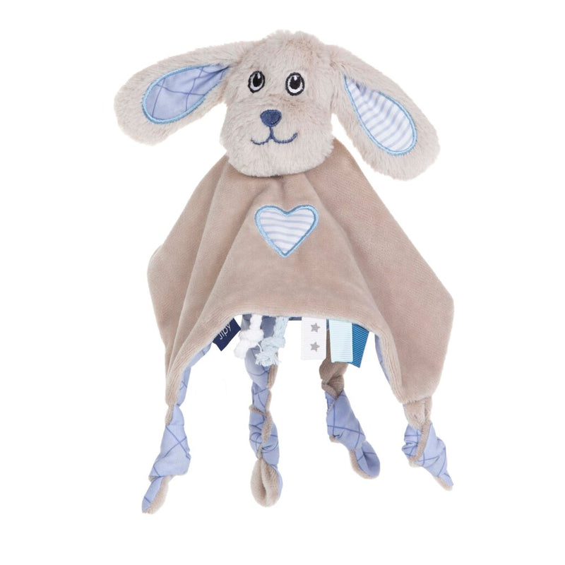 Jipy Knuffeldoekje Hond + Rammel Blauw