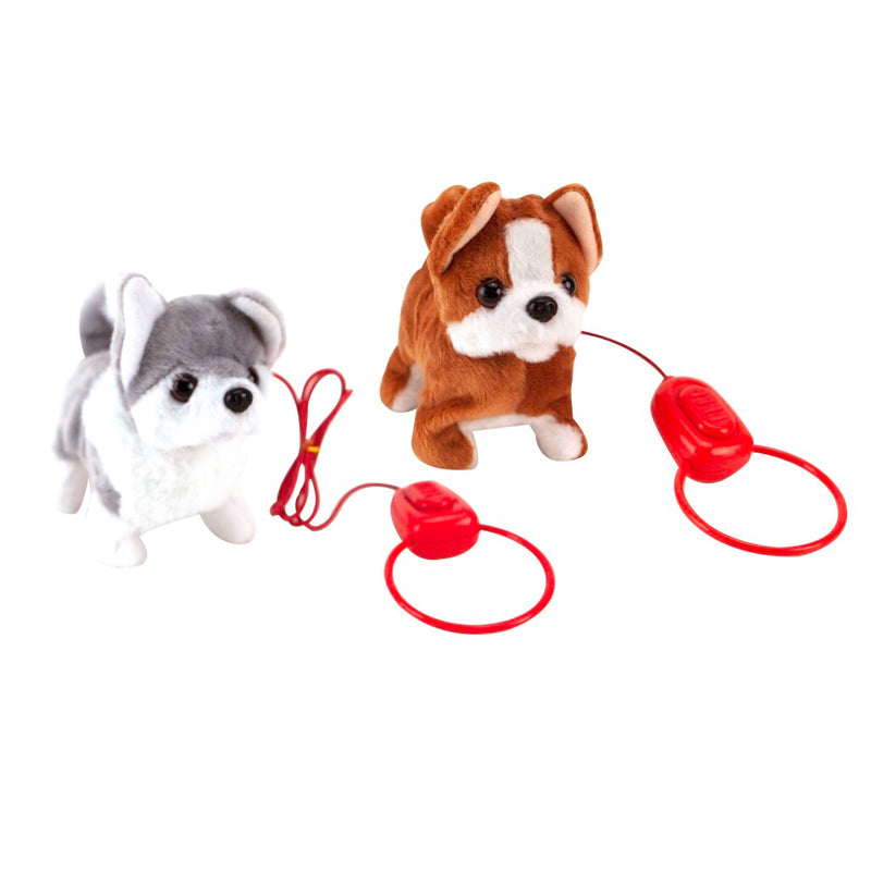 Loop en Blaf Pluche Hondje Assorti