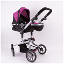 My Beautiful Dolls Room 2in1 Poppenwagen Roze/Zwart