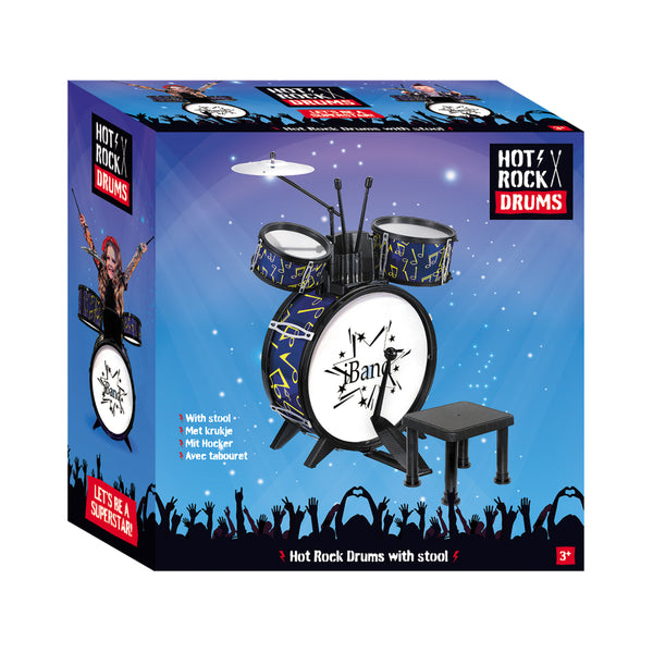 Hot Rock Kinderdrumstel met Stoel 68x51x27 cm