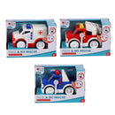 Preschool Toys Press and Go Hulpdiensten Voertuig + Licht en Geluid Assorti