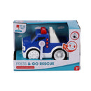 Preschool Toys Press and Go Hulpdiensten Voertuig + Licht en Geluid Assorti