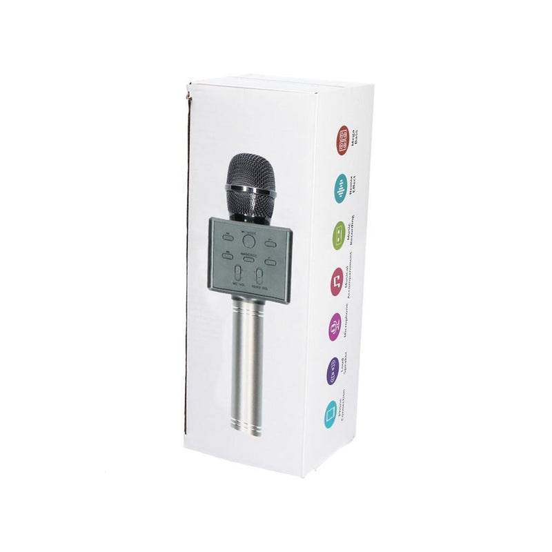 Karaoke Microfoon + Bluetooth Zwart/Zilver