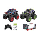 RC Monster Truck + Rook Licht + Geluid 1:16 Assorti Rood Groen