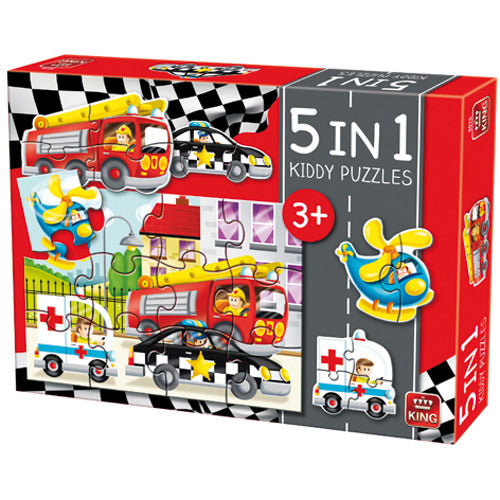 King 5-in-1 Puzzel Auto's