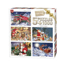 King 5in1 Kerst Puzzel + Posters 1000 Stukjes