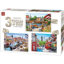 King Puzzel City Illustrations + Posters 3x1000 Stukjes