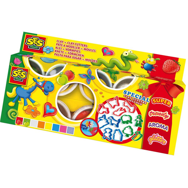 SES 8 potjes klei en figuurtjes 00498