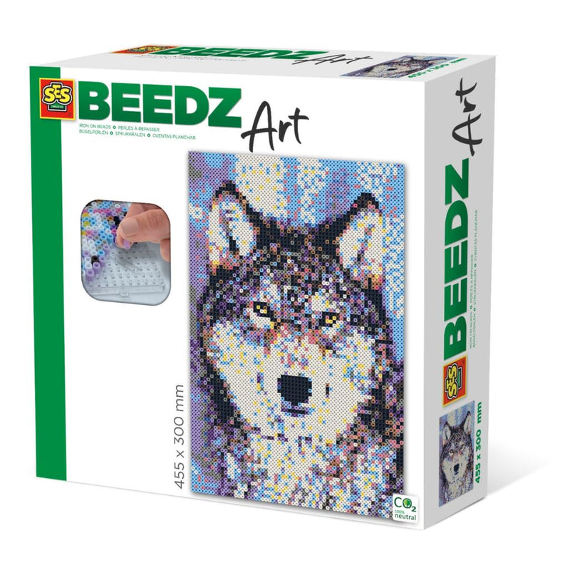 SES Creative Beedz Art Strijkkralen Wolf 45.5x30 cm 7000 Stuks