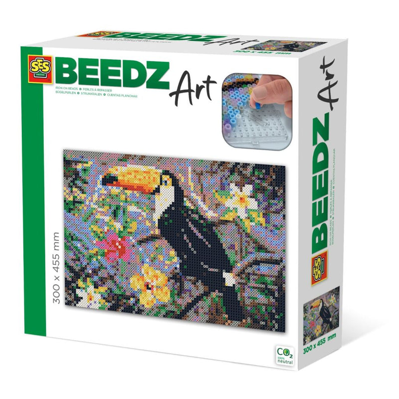 SES Creative Beedz Art Strijkkralen Toekan 30x45.5 cm 7000 Stuks