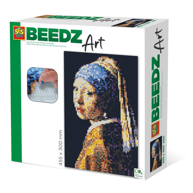 SES Creative Beedz Art Strijkkralen Meisje met de Parel 45.5x30 cm 7000 Stuks
