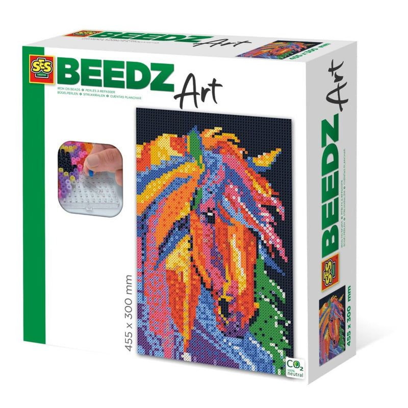 SES Creative Beedz Art Strijkkralen Paard Fantasie 45.5x30 cm 7000 Stuks