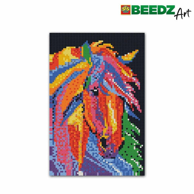 SES Creative Beedz Art Strijkkralen Paard Fantasie 45.5x30 cm 7000 Stuks