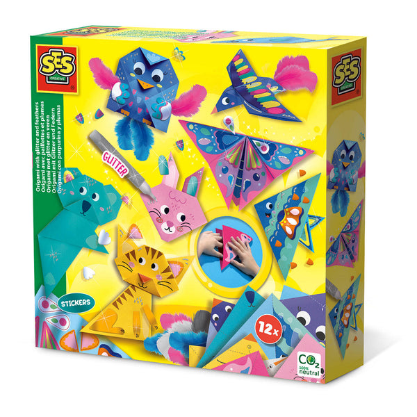 SES Origami met glitter en veren